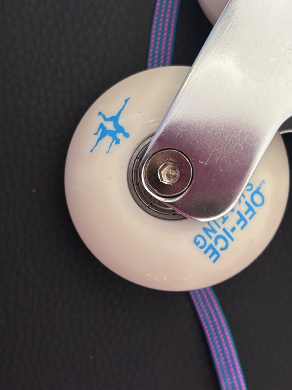 EDEA WAVE White Artistic Off Ice Skates with Purple Laces & Swarovski Crystals - Picture 15 of 16